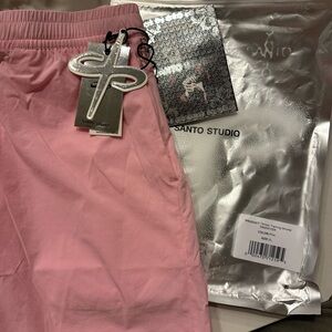 Men Pink training shorts